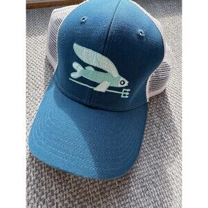 Patagonia Blue Geodesic Flying Fish Trident Mesh Back Adjustable Trucker Hat Cap